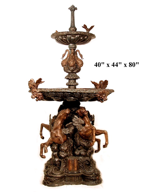 Bronze Horse Tiered Fountain Bronze Horse Tiered Fountain